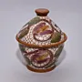 Ceramic Storage Jar for Sugar or Tea - Mosaic Art Finish - 12x15x12 cm thumbnail