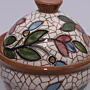 Ceramic Storage Jar for Sugar or Tea - Mosaic Art Design - 12x15x12 cm thumbnail