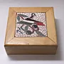 Handmade Ceramic & Wood Storage Box with Mosaic Design - 15x15 cm thumbnail