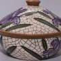 Handmade Ceramic Hospitality Serving Tray - Decorative Design - Ø22 cm thumbnail