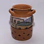 Ceramic Vase with Base - Mosaic Art Finish - Height - 15x25x15 cm thumbnail