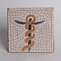 Handmade Ceramic Cup Coaster – Mosaic Art Design – 10x10 cm