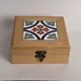 Handmade Ceramic Storage Box with Mosaic Art Finish - 15x15 cm thumbnail