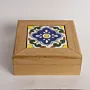 Handmade Ceramic Storage Box - Mosaic Art Decorative Design - 12x12 cm thumbnail