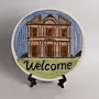 Handmade Ceramic Decorative Plate for Wall or Stand – 15 cm
