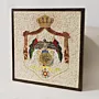 Handmade Natural Stone Mosaic Wall Art Panel - 25x25 cm thumbnail