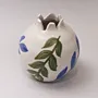 Pomegranate-Shaped Ceramic Jar with Artisan Finish - 15x18x15 cm thumbnail