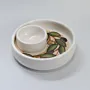 Handmade Ceramic Olive Serving Dish – Mosaic Art – 14 cm Diameter