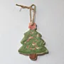 Handmade Ceramic Christmas Wall Hanging with Mosaic Art Design