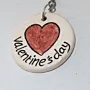 Handmade Ceramic Round Keychain - Mosaic Art Design - Ø5 cm thumbnail