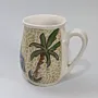 Handmade Ceramic Natural Clay Mug with Mosaic Art Finish - 12x10x10 cm thumbnail