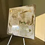 Handmade Resin Surah Ya-Sin Wall Art with Gold Crystal - 60x60 cm thumbnail