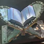 Resin Quran Holder with Pearl Crystal FrameFoldable - 40x25x3.5 cm thumbnail