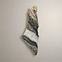 Resin Palestine Map Wall Clock Gold & Pearl Finish - 100x100x2.5 cm thumbnail