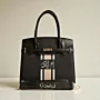 Personalized Premium Leather Handbag - Black Calligraphy - Multi-Size/Color