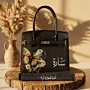 Personalized Premium Leather Handbag - Butterfly Art - Multi-Size/Color