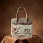 Personalized Premium Leather Handbag - Butterfly Art - Multi-Size/Color