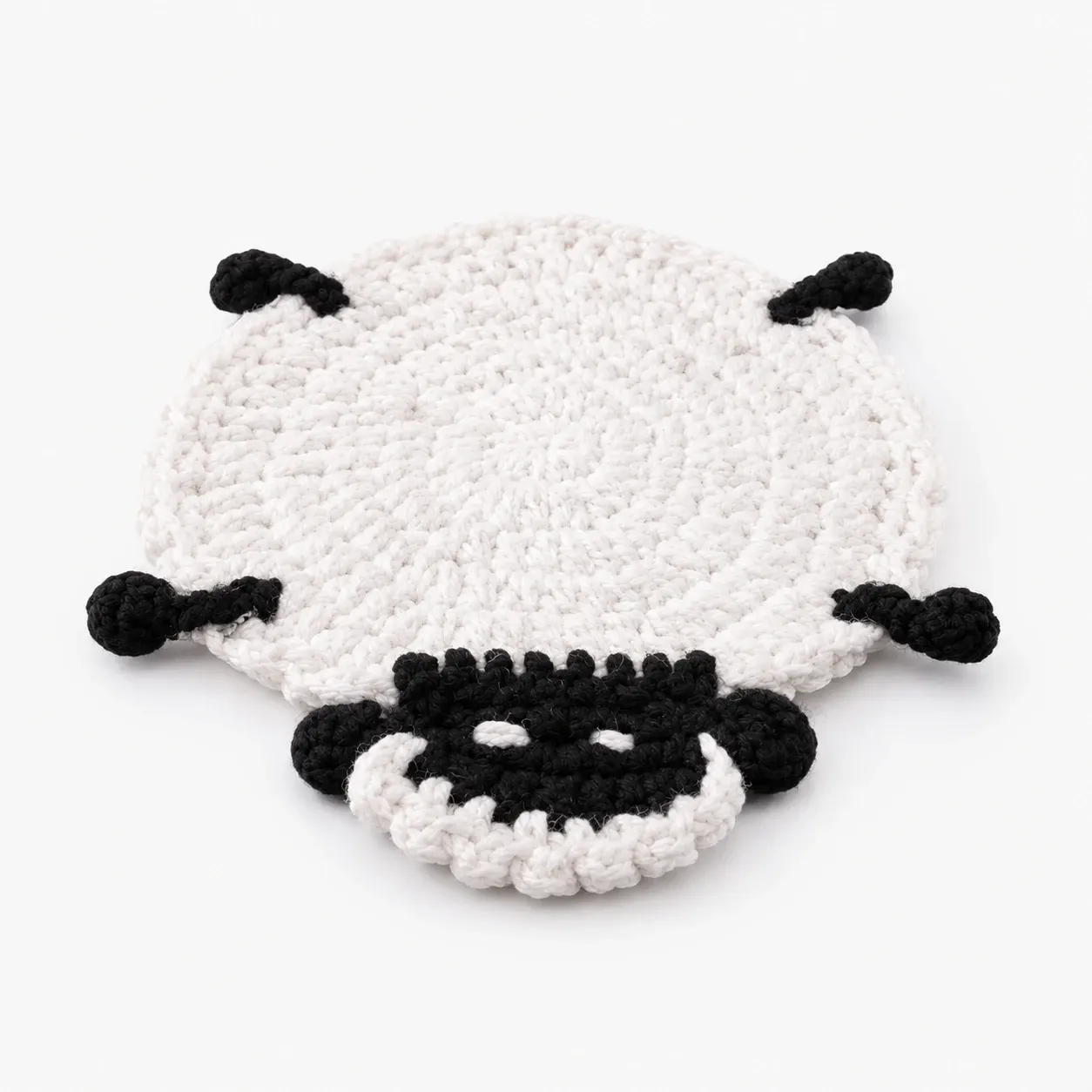 Handmade Crochet Floral Cup Coaster in Soft Yarn