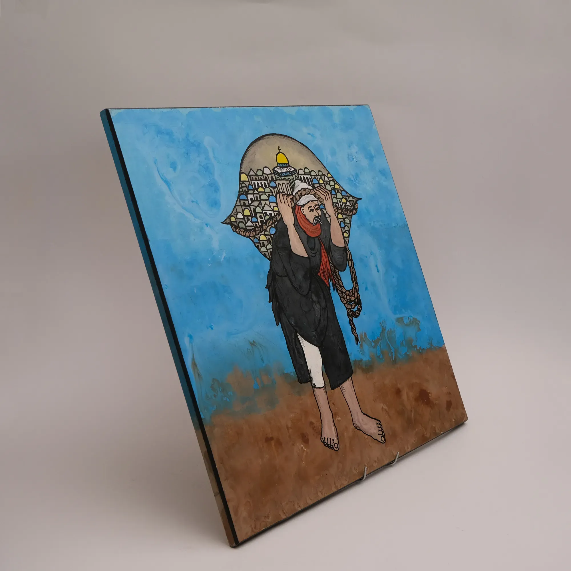 Hand Painted Hadha Min Fadli Rabbi Hamsa Decor (Available In Sizes)