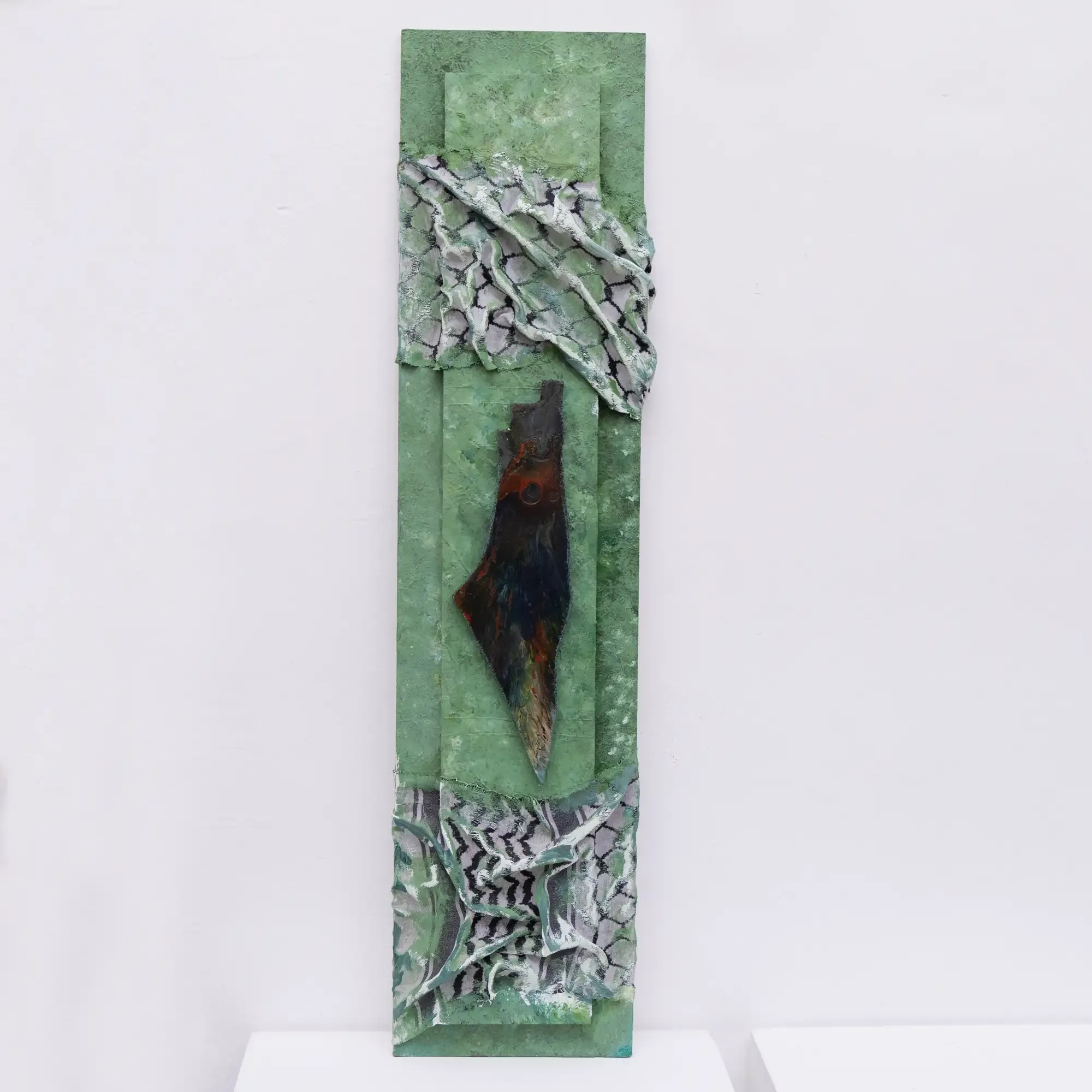 Handcrafted Vertical Palestine Map Wall Art with Artisan Details