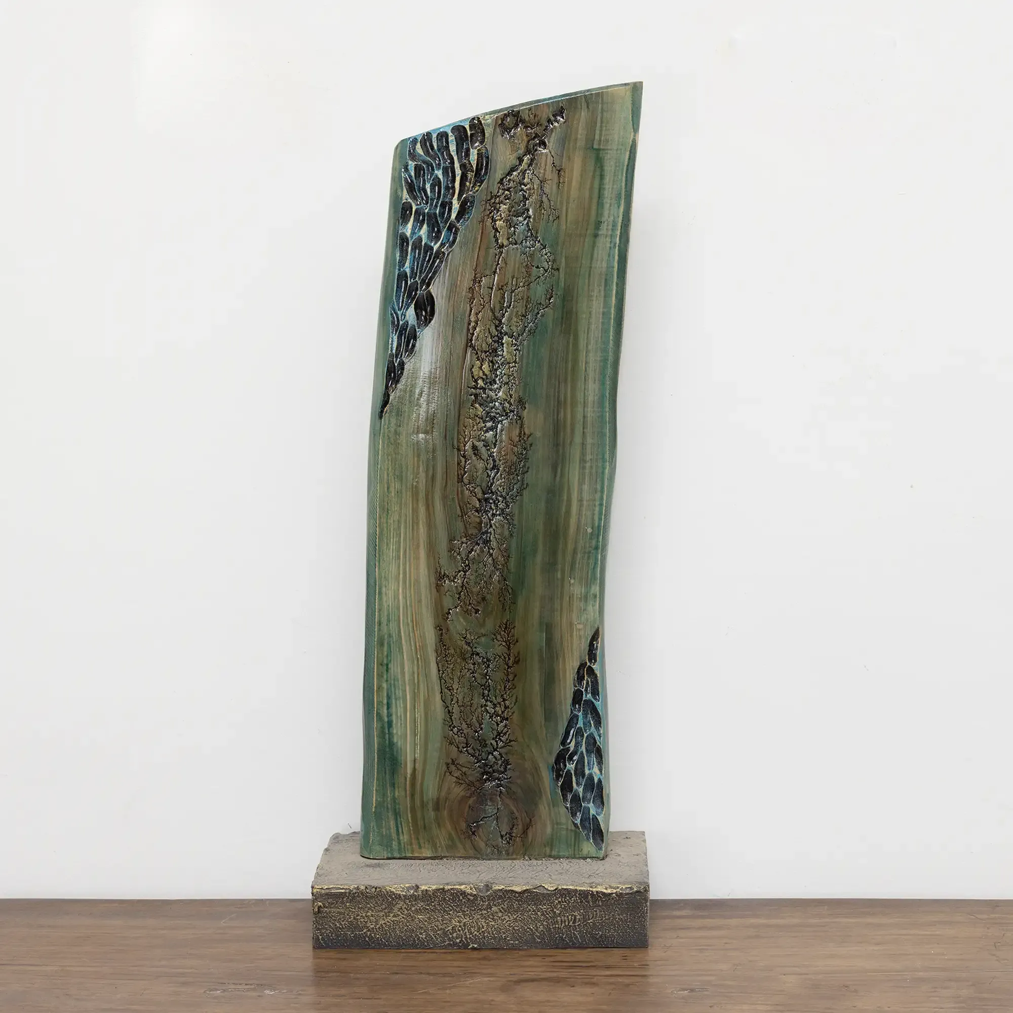 Handmade Abstract Olive Wood Sculpture for Home and Office Decor