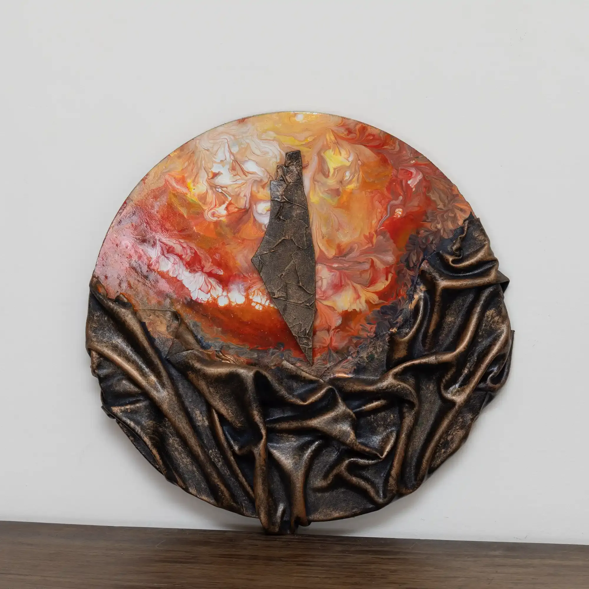 Handcrafted Round Palestine Map Wall Art with Heritage Details