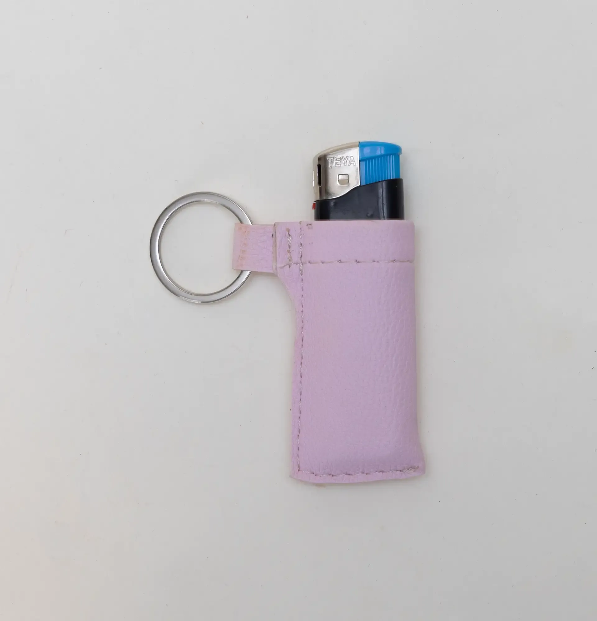 Artisan-Made Lilac Minimal Lighter Case with Hand-Finished Details