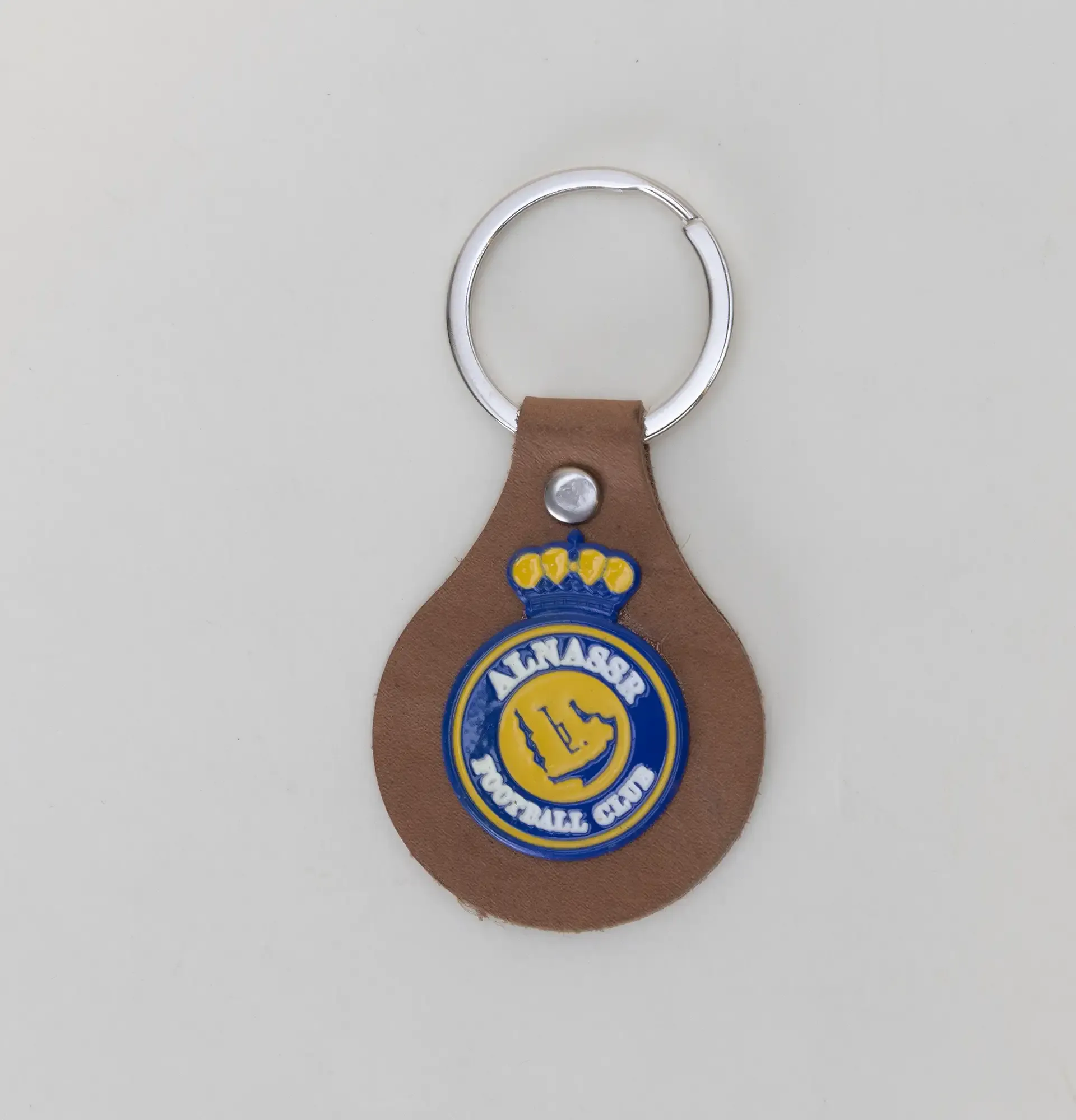 Handcrafted Leather Keychain with Al Nassr Football Club Crest