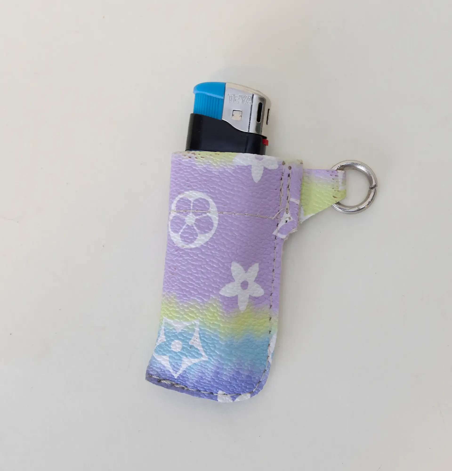 Handcrafted Purple Floral Fabric with Artisan-Finished Details
