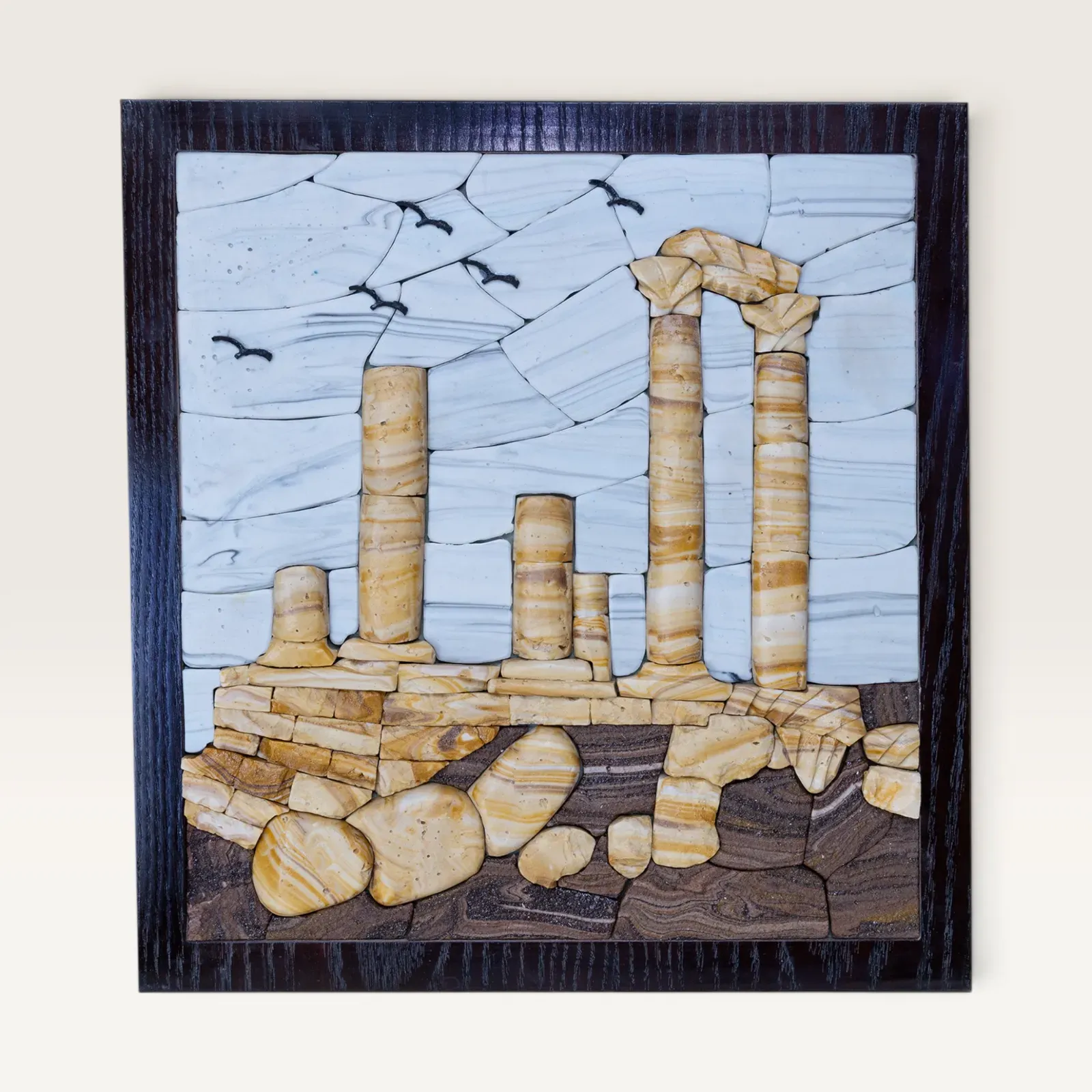 Handmade Amman Citadel Stone Mosaic Wall Art