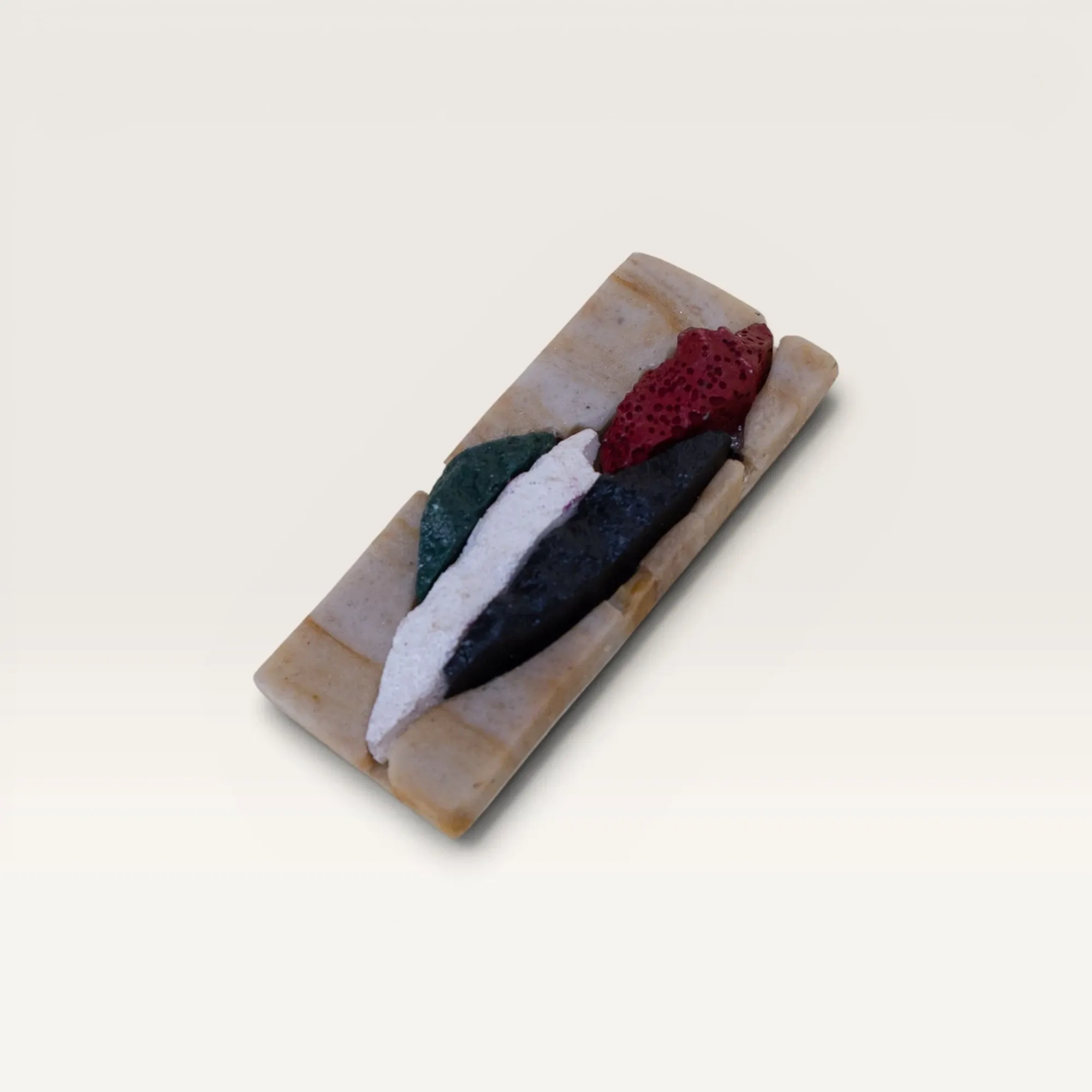 Handmade Palestine Flag Map Stone Mosaic Magnet