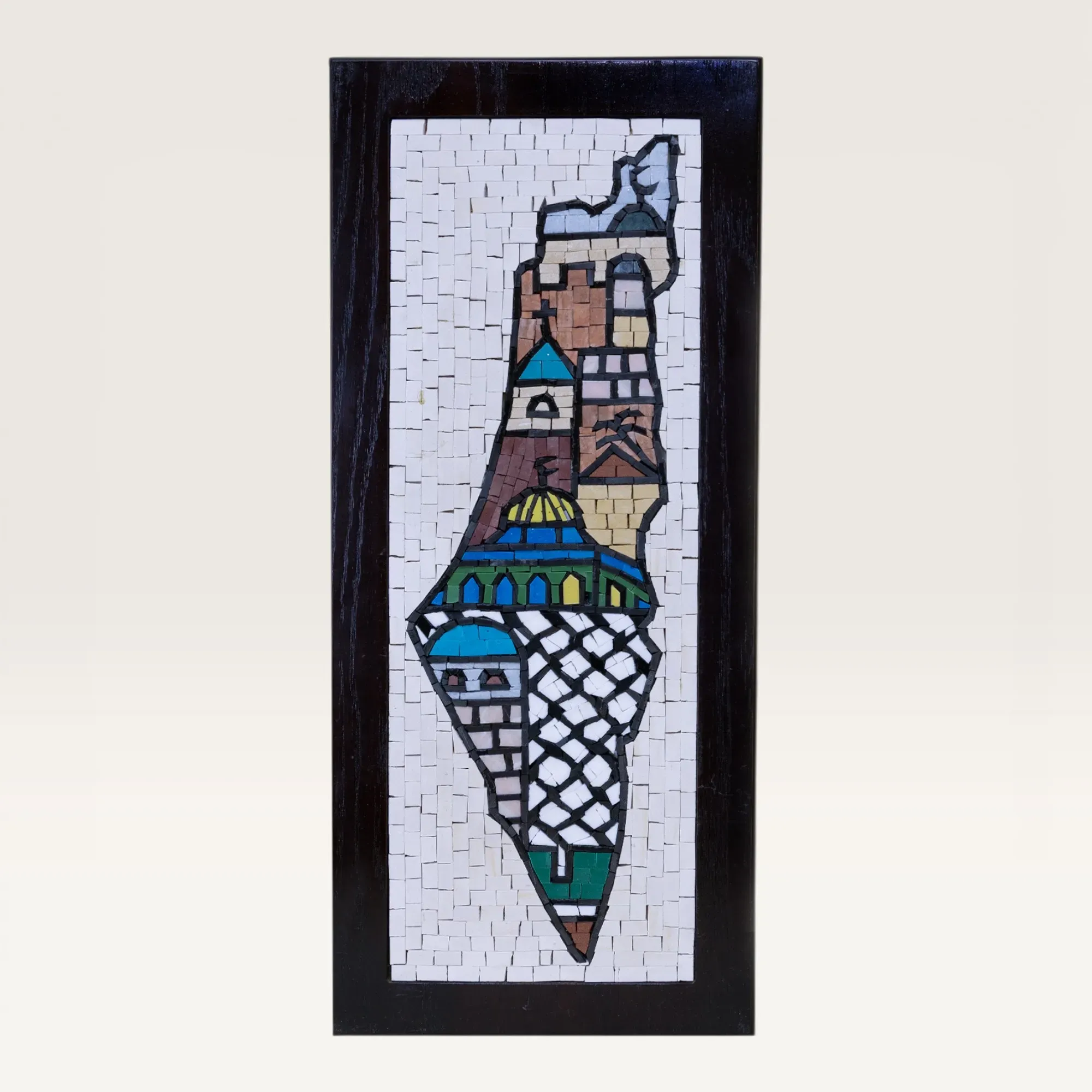 Handmade Palestine Map Stone Mosaic Wall Art
