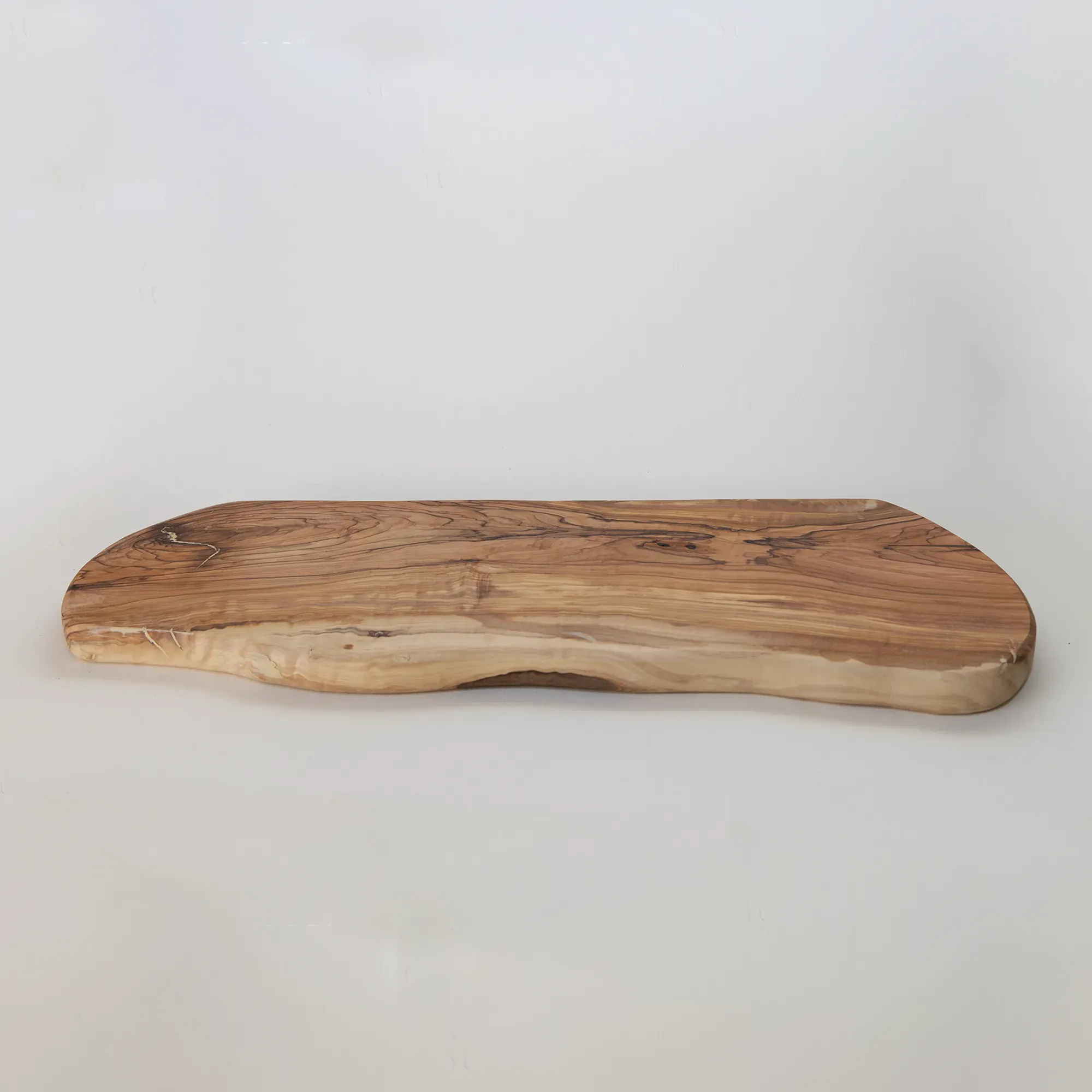 Long Live-Edge Olive Wood Cutting and Serving Board