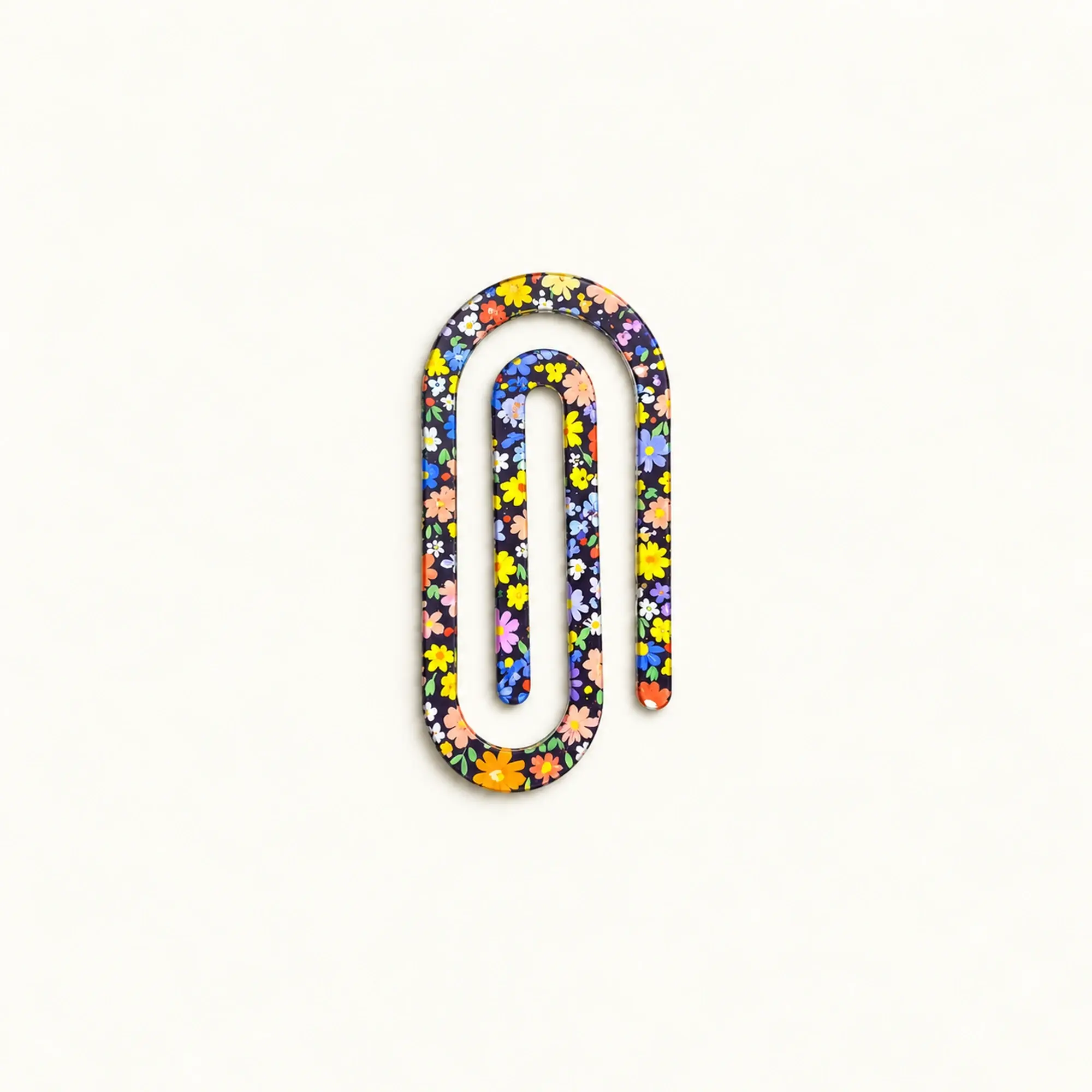 Handmade Colorful Floral Jumbo Acrylic Bookmark
