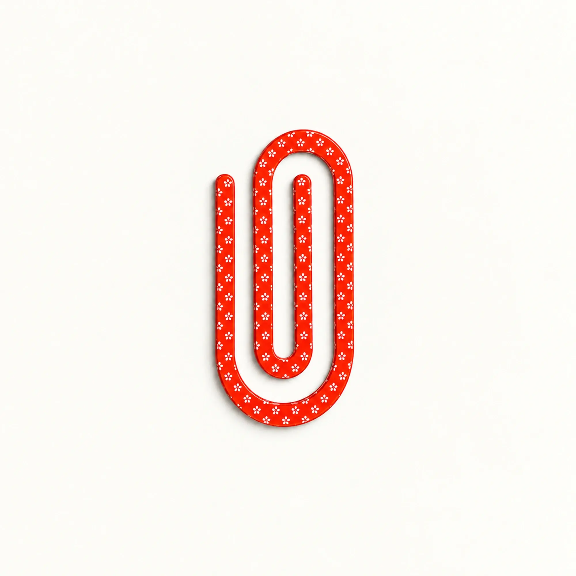 Handmade Red Floral Jumbo Acrylic Bookmark