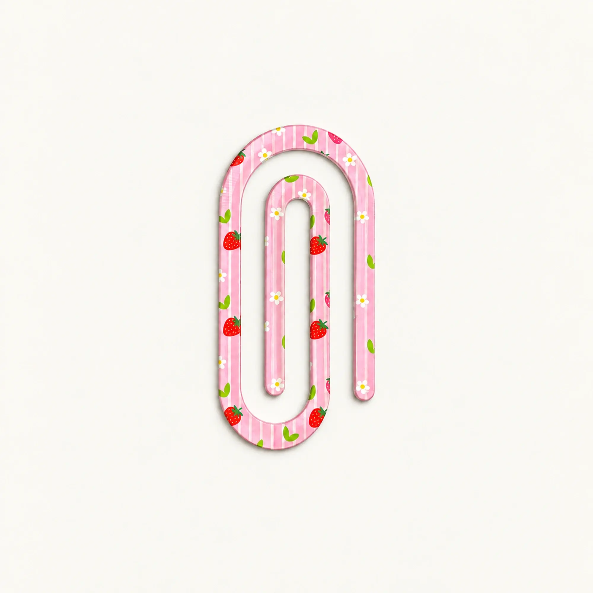 Handmade Pink Strawberry Jumbo Acrylic Bookmark