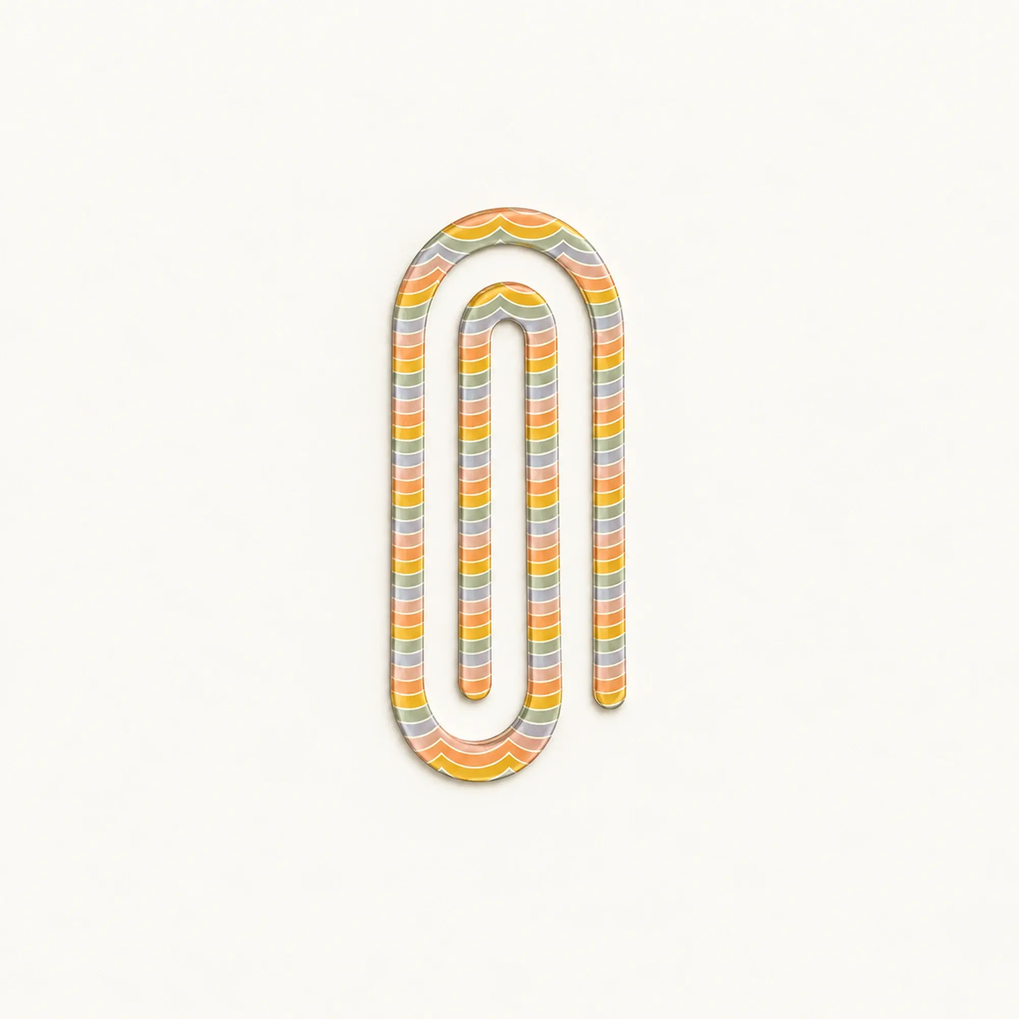 Handmade Pastel Striped Jumbo Acrylic Bookmark