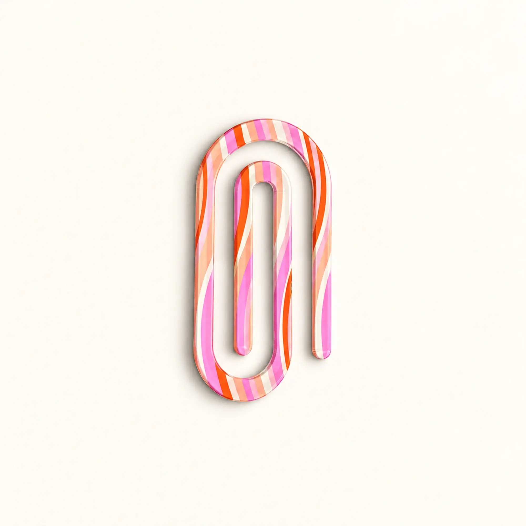 Wavy Neon Striped Jumbo Acrylic Bookmark