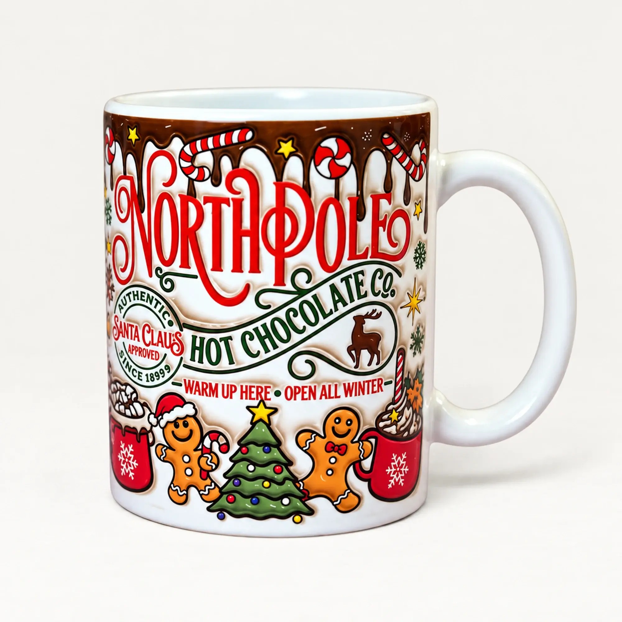 Vintage North Pole Hot Chocolate Ceramic Mug
