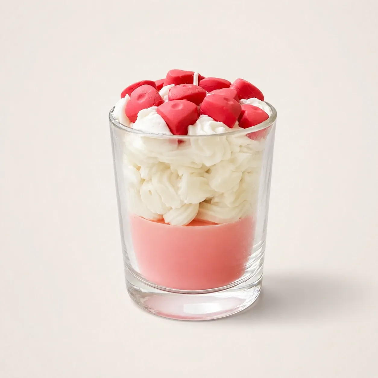 Handmade Pink Sweet Hearts Candle with Fruity Scent - 200g