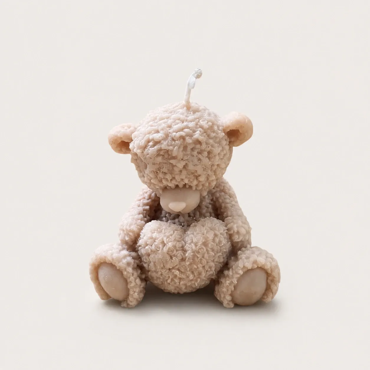 Handmade Brown Teddy Bear Candle with Vanilla Scent - 115g