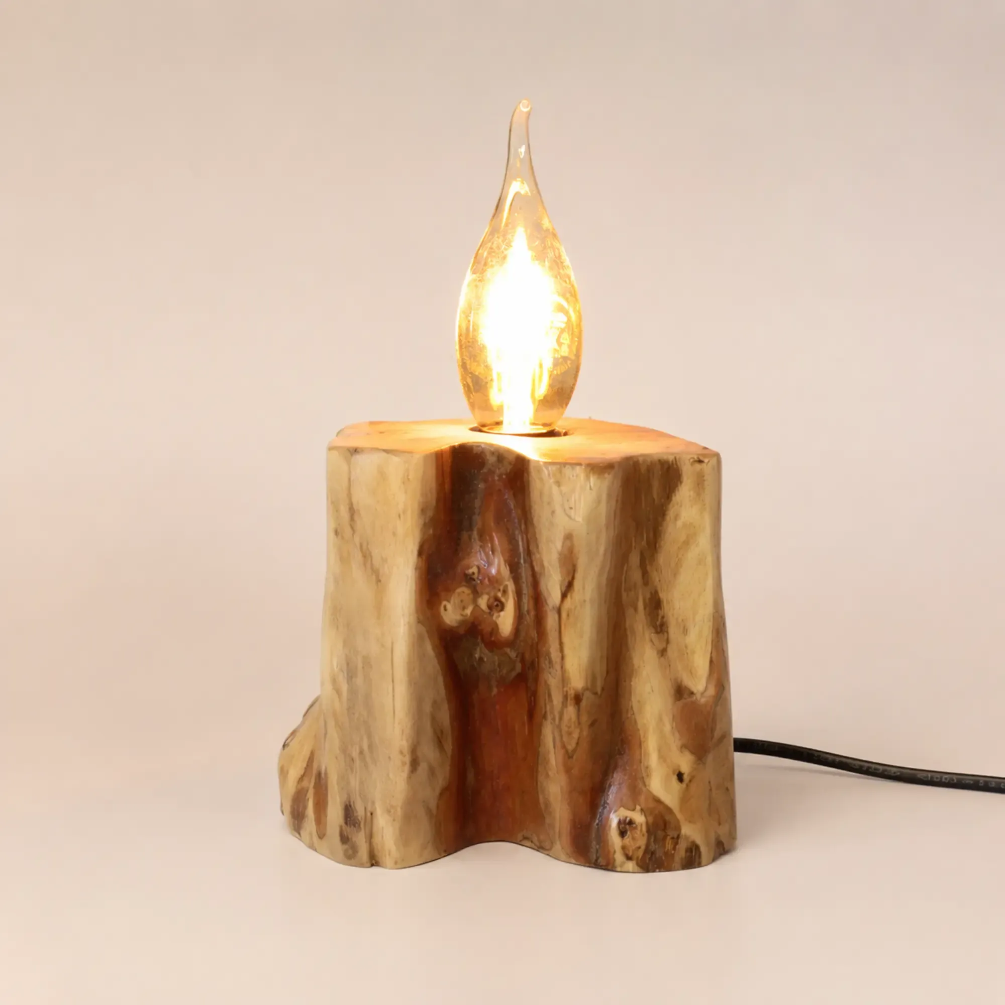 Handmade Natural Trunk Flame Table Lamp – Trunk Flame Design