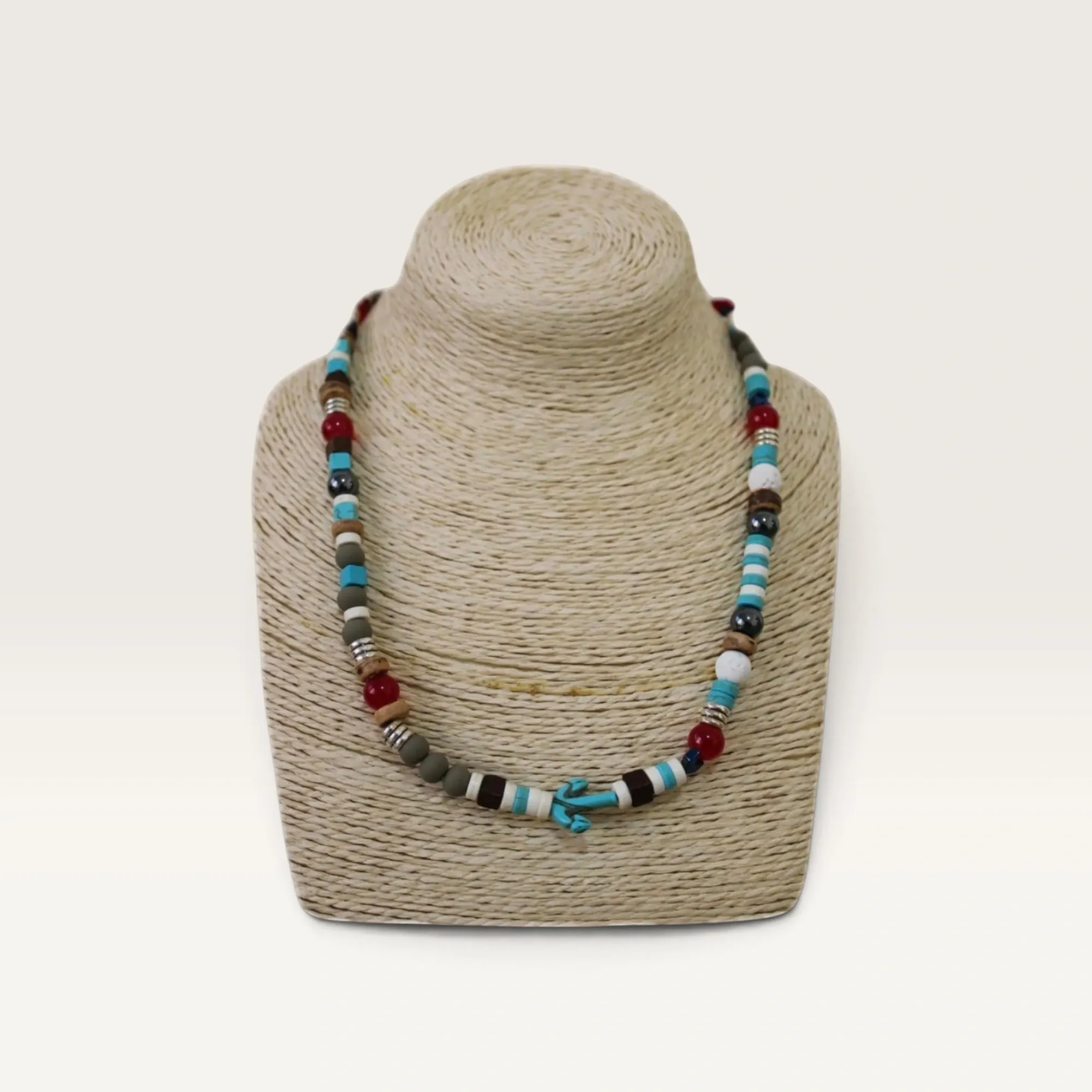 Multicolor Beaded Handmade Necklace in Earthy Tones