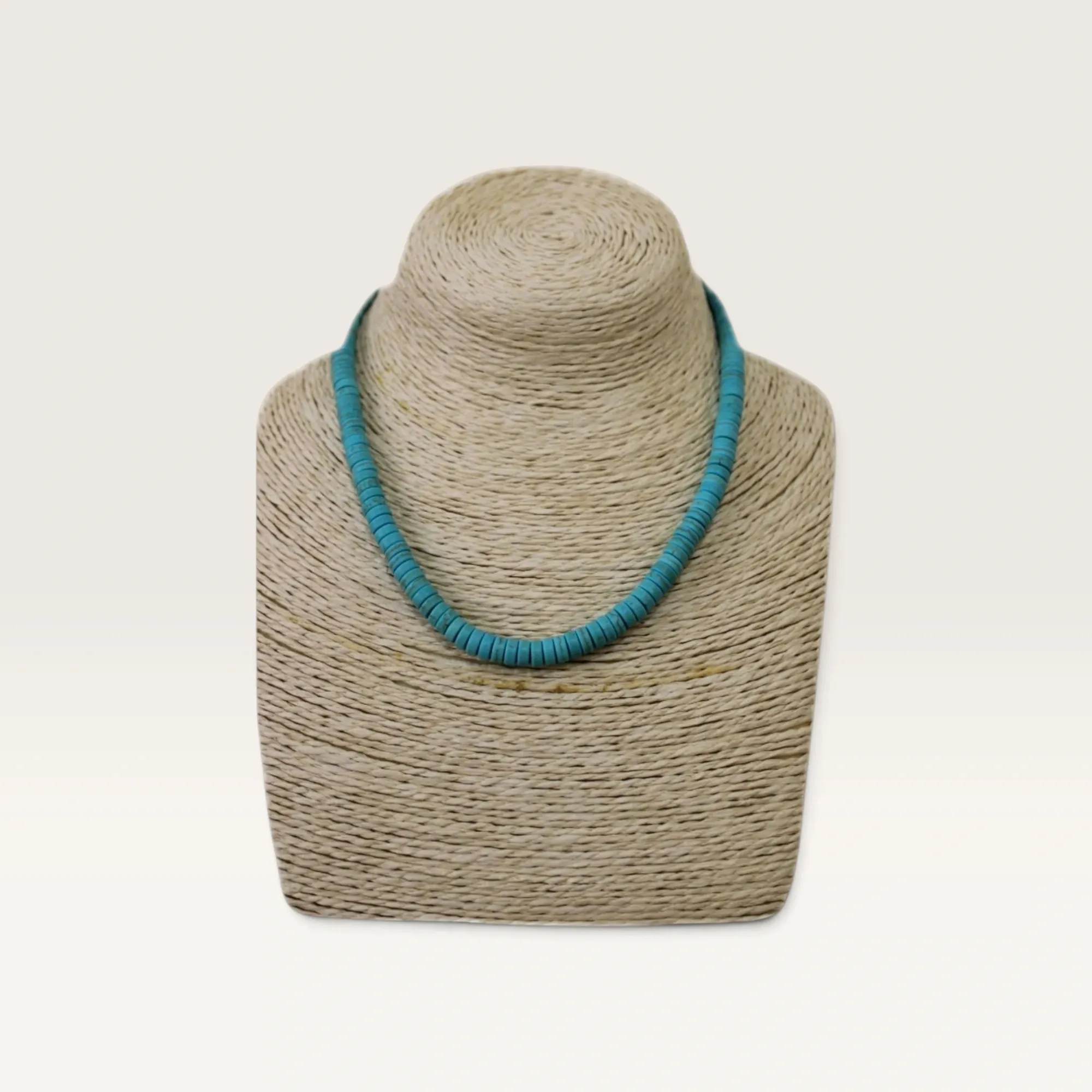 Turquoise Seed-Bead Handmade Statement Necklace Handmade and Adjustable