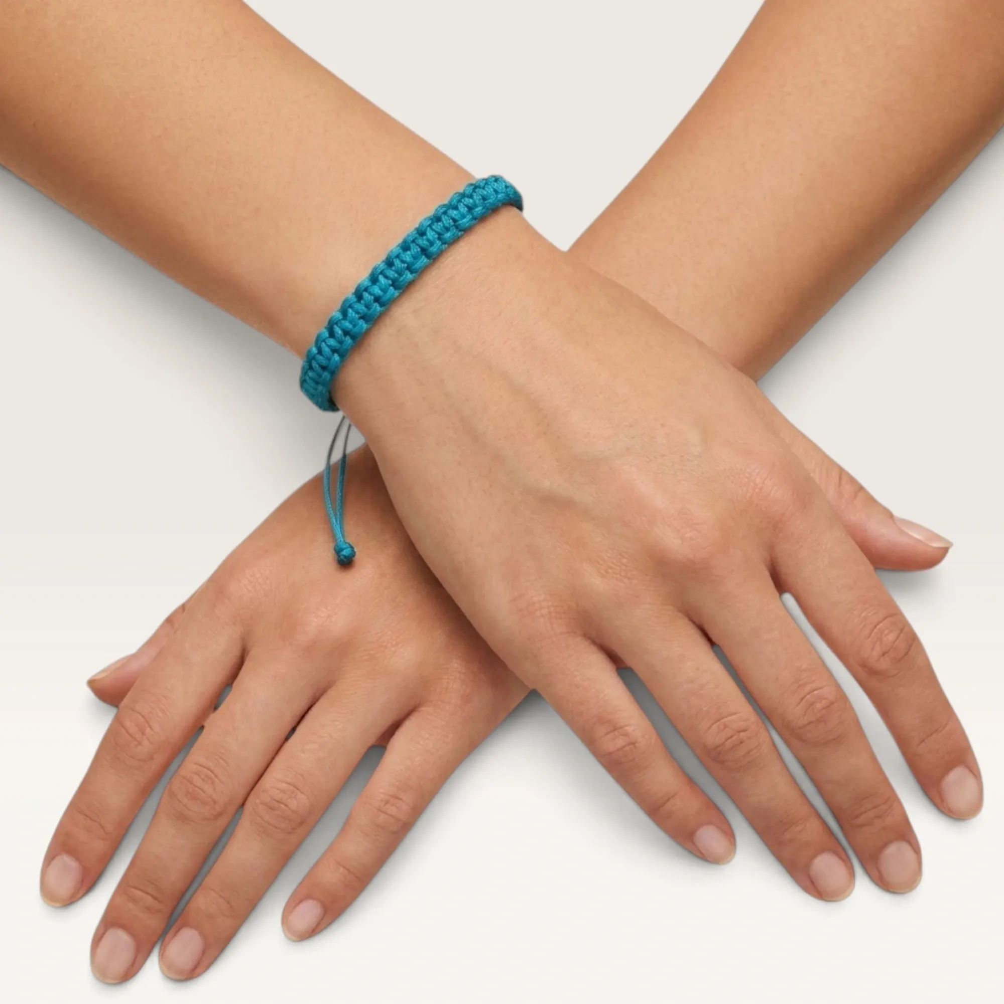Turquoise Braided Adjustable Cord Bracelet Handmade and Adjustable