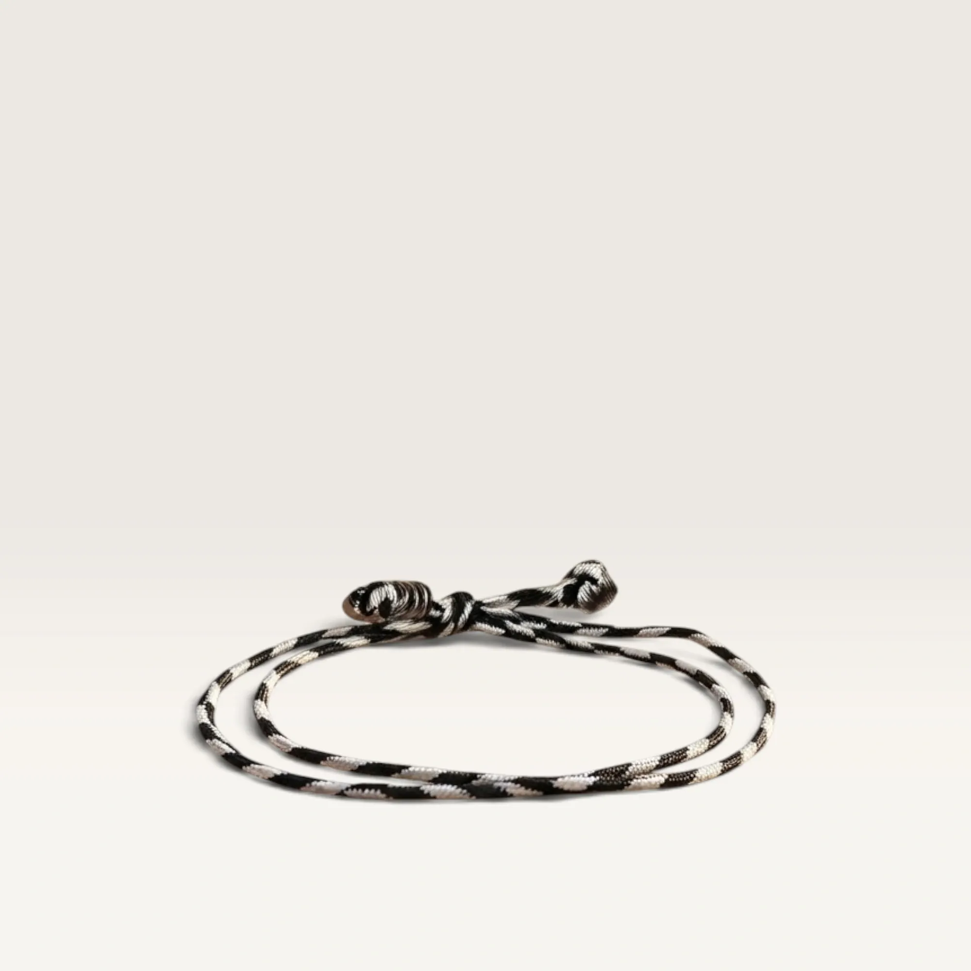 Black and White Braided Cord Bracelet for Everyday Wear