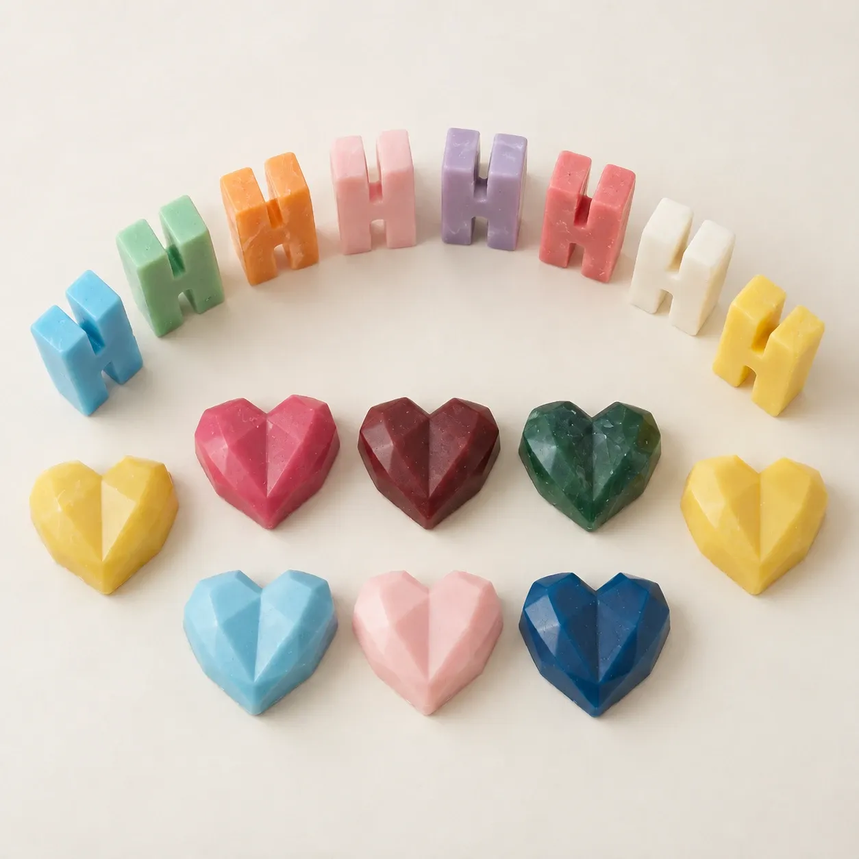 Faceted Heart Glycerin Soap Favor with Fragrance – 7x7x3 cm
