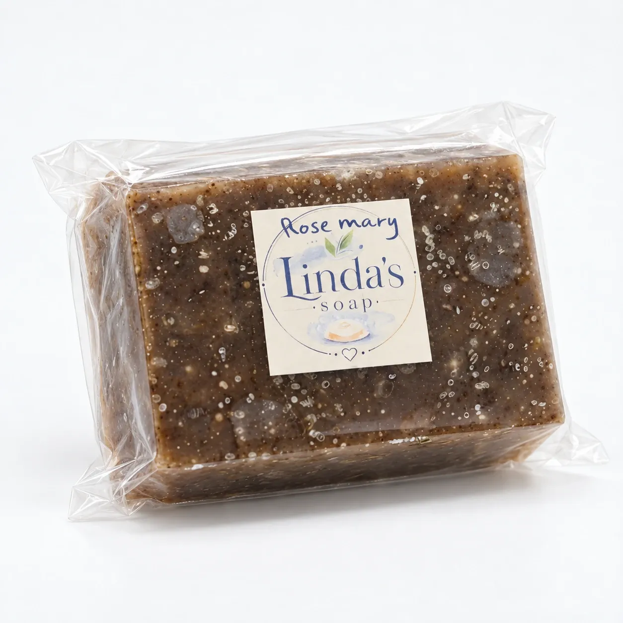 Natural Rosemary & Flaxseed Rice Glycerin Soap – 9x7x3 cm