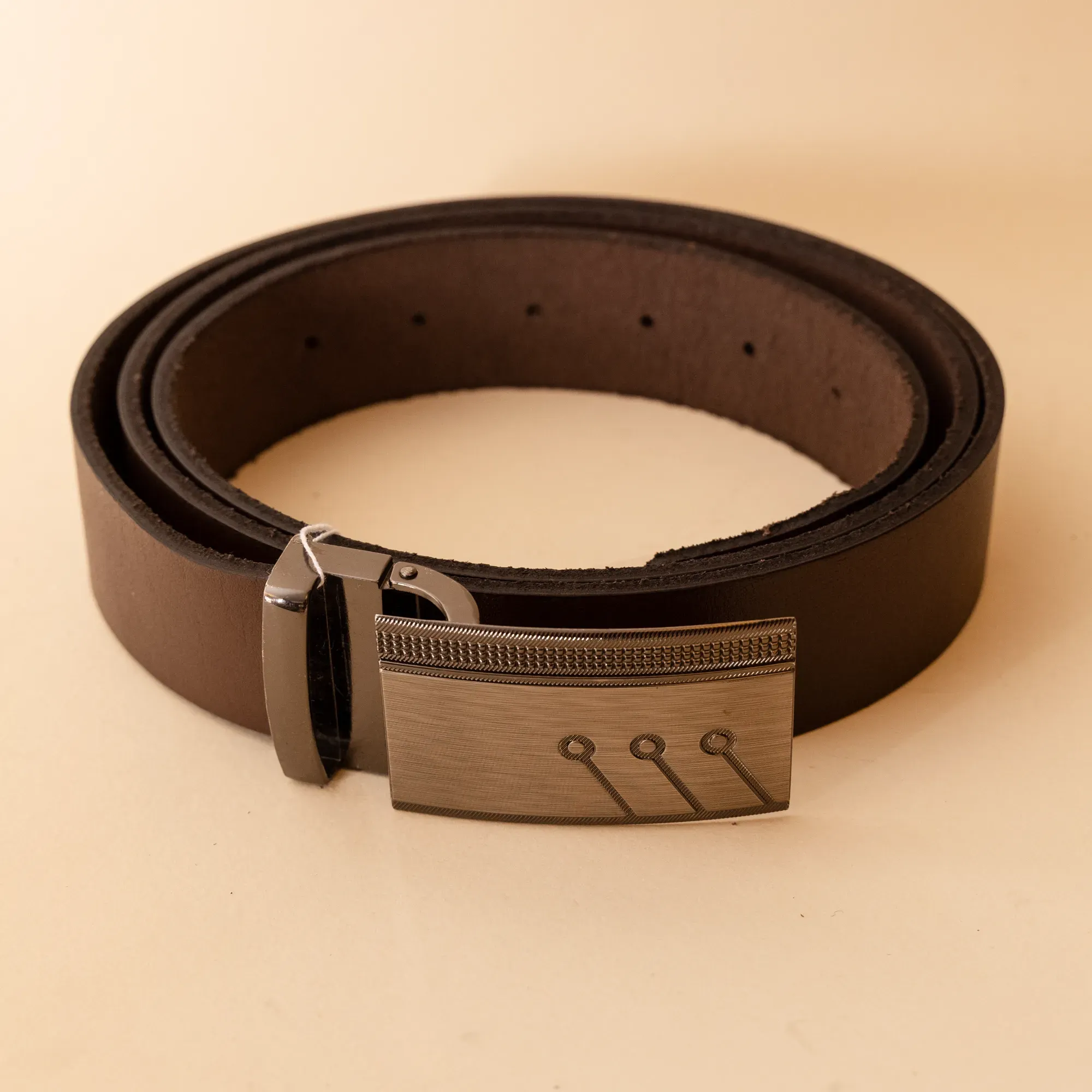 Unisex Leather Belt – Brown with Utility Buckle (Available In Sizes)