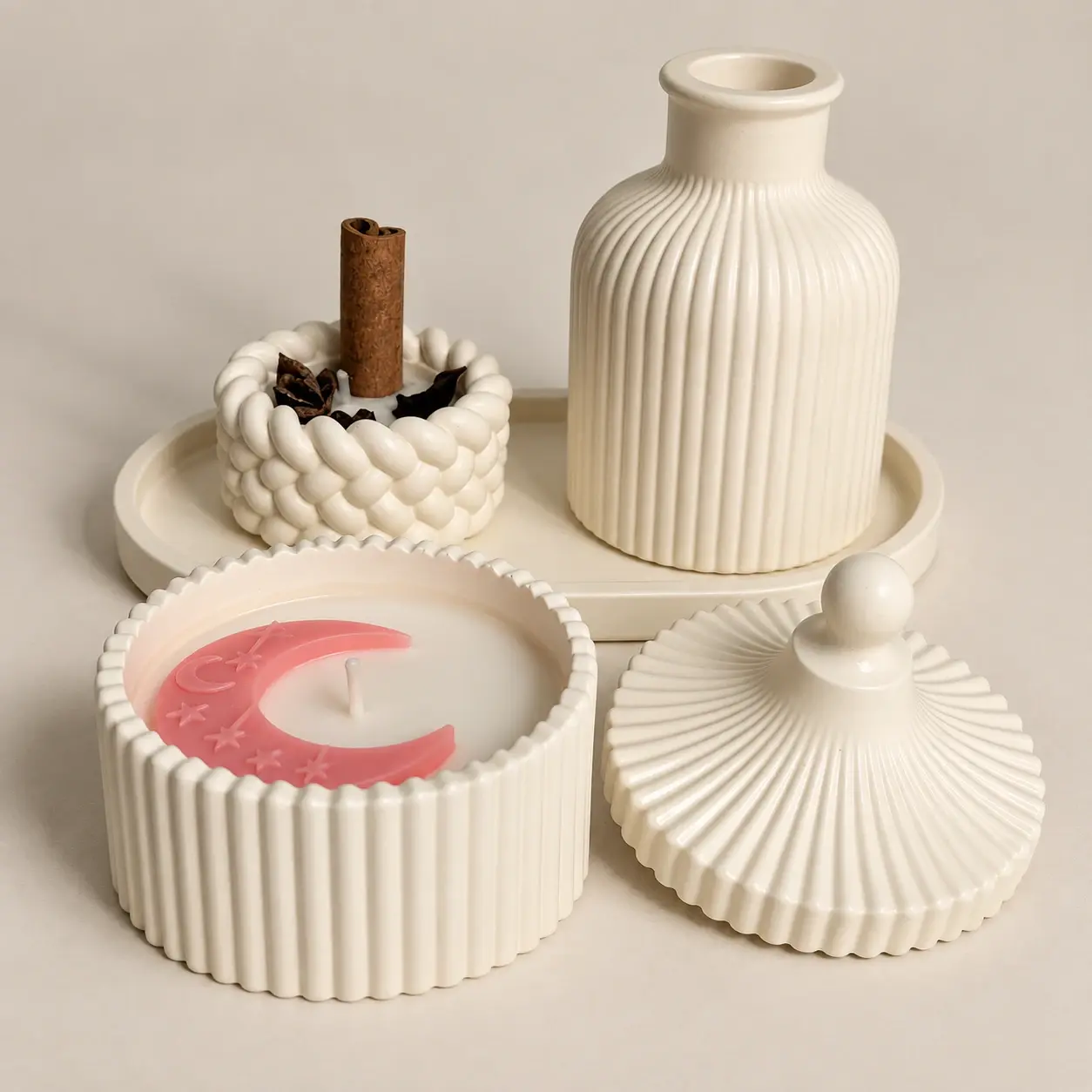 Concrete Decor Set (Candle